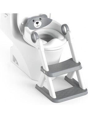 Potty Training Seat for Toddlers - 2-in-1 Toilet Seat & Step Stool, Adjustable